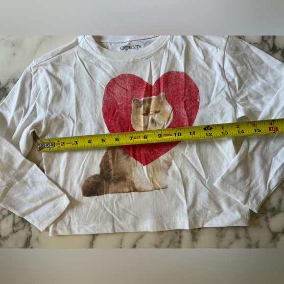 NWT Crewcuts Girls Heart Cat Graphic Long Sleeve Shirt, Size XS (4-5) sold out - Picture 6 of 7